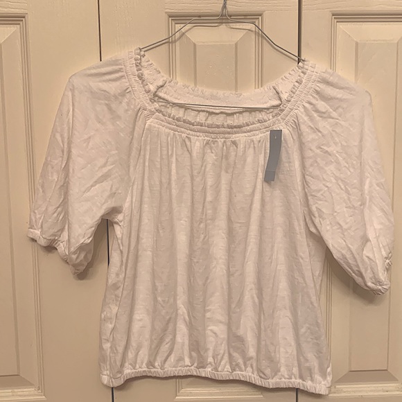 New with tags.  Loft white shirt. - Picture 2 of 3